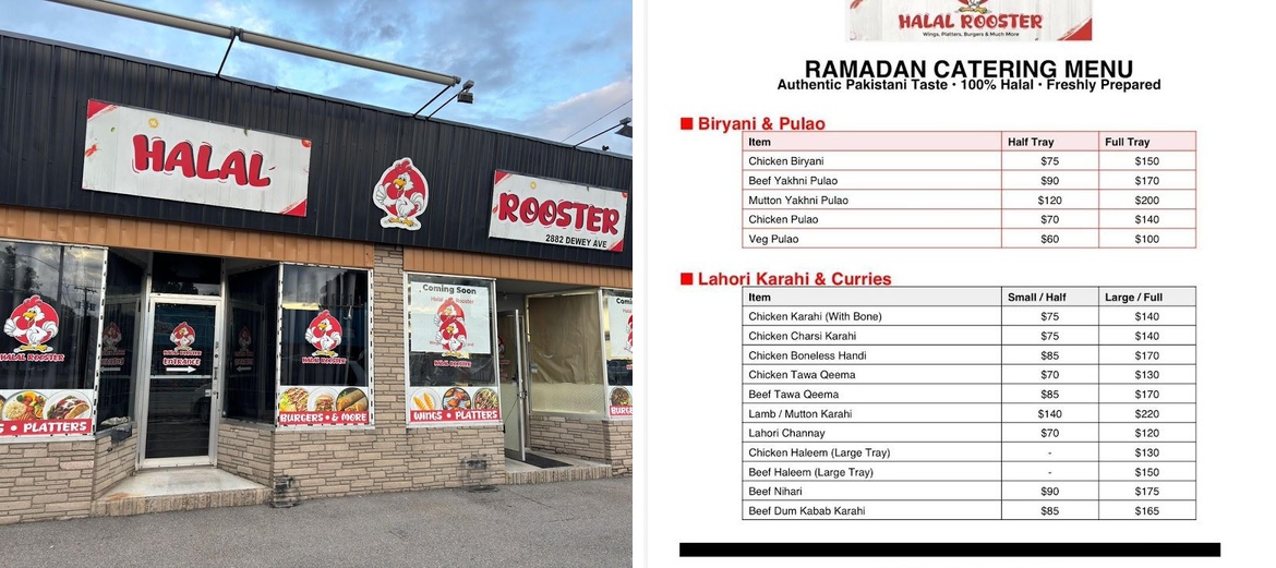 HALAL ROOSTER Menu