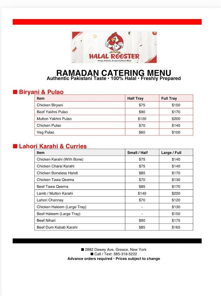 HALAL ROOSTER Menu image 1
